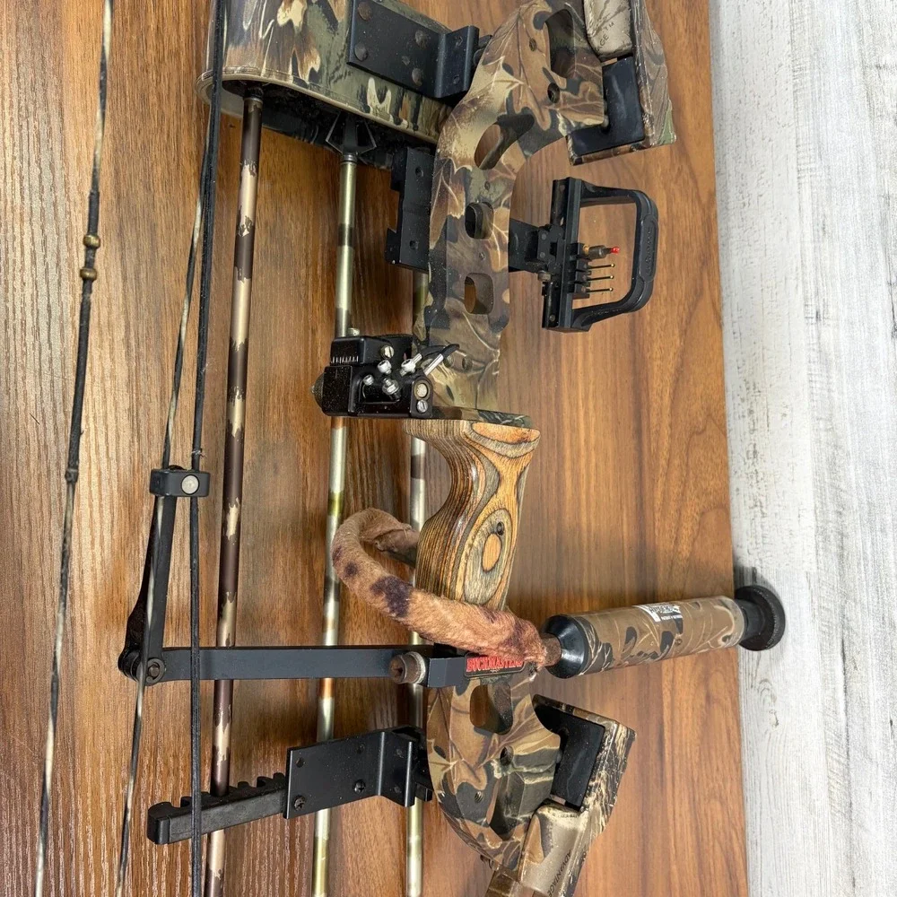 Vintage Jennings‎ Buckmaster Cobra Compound Bow Quiver Loaded Left Handed Camo